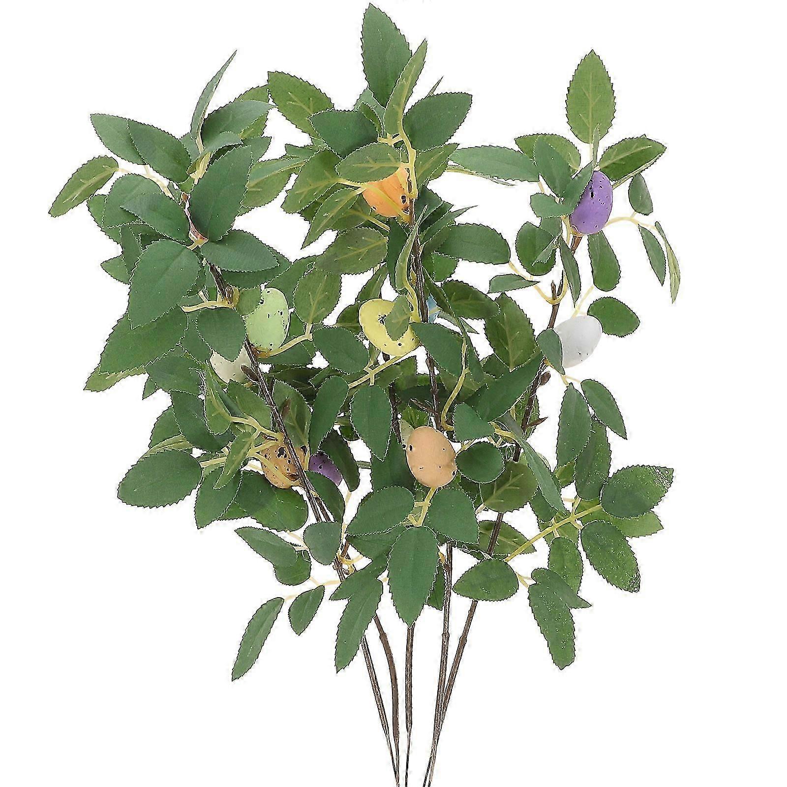 5pcs Artificial Easter Egg Branch Artificial Easter Egg Twigs Fake Easter Egg Pick Ornaments