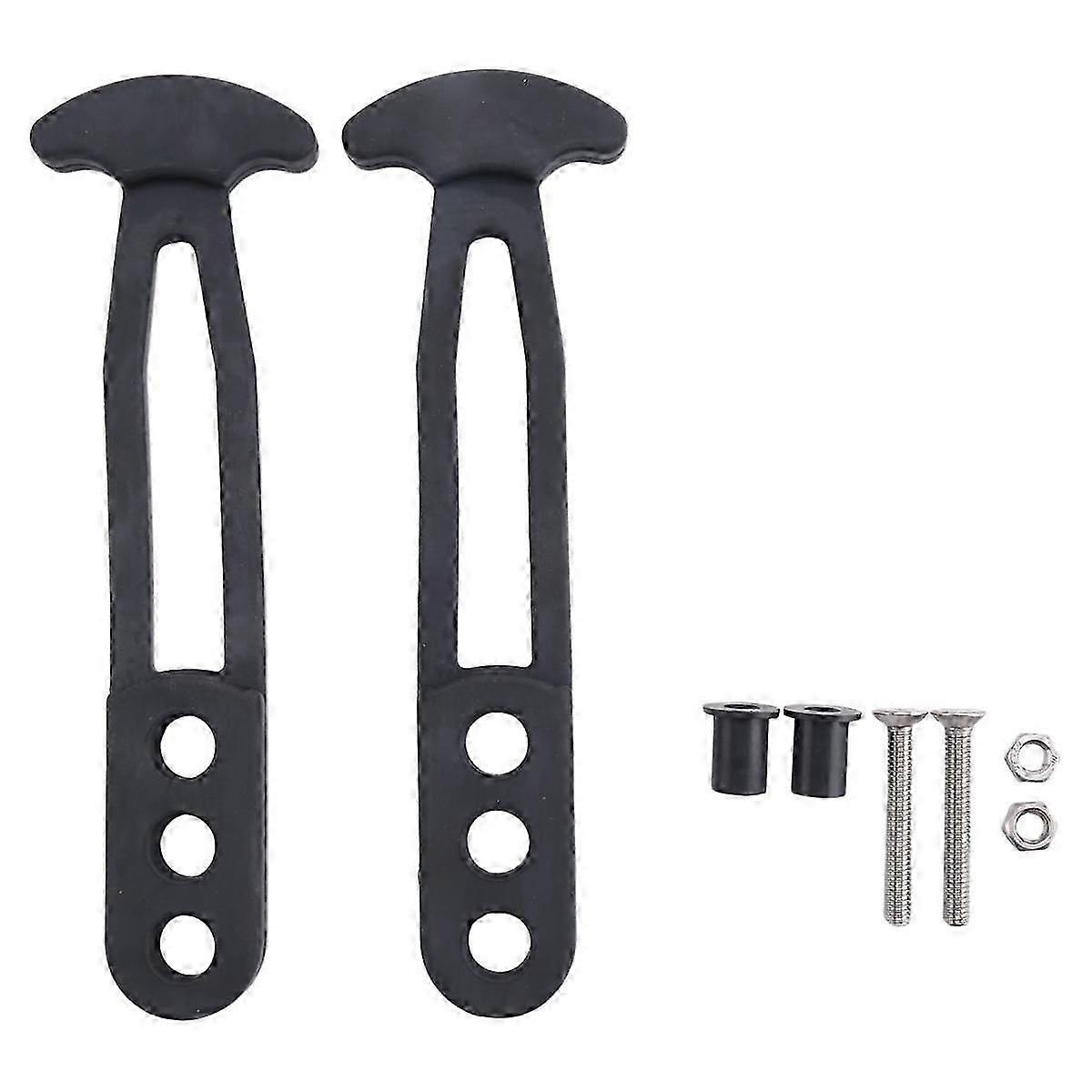 2 Pack dørhulsdækplade, metalforbindelsesskruer deadbolt dækplade (sort)