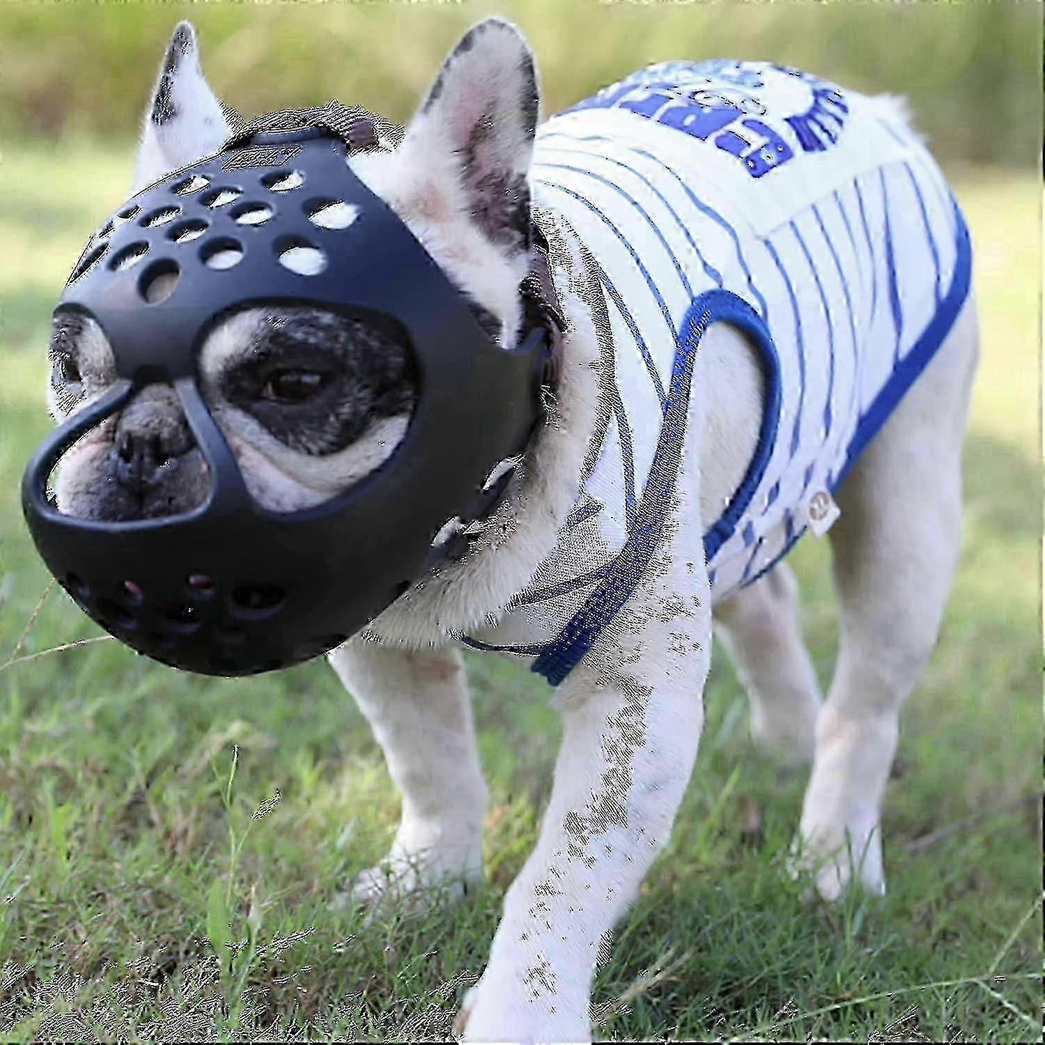 Soft muzzle for aggressive brachycephalic dogs, silicone bite-proof for pets oing
