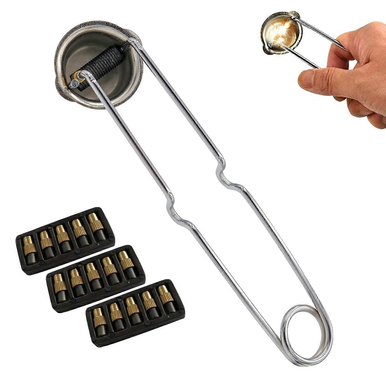 Flint Fire Starter Striker for Welding and Cutting, Durable Metal Igniter with Replaceable Flint