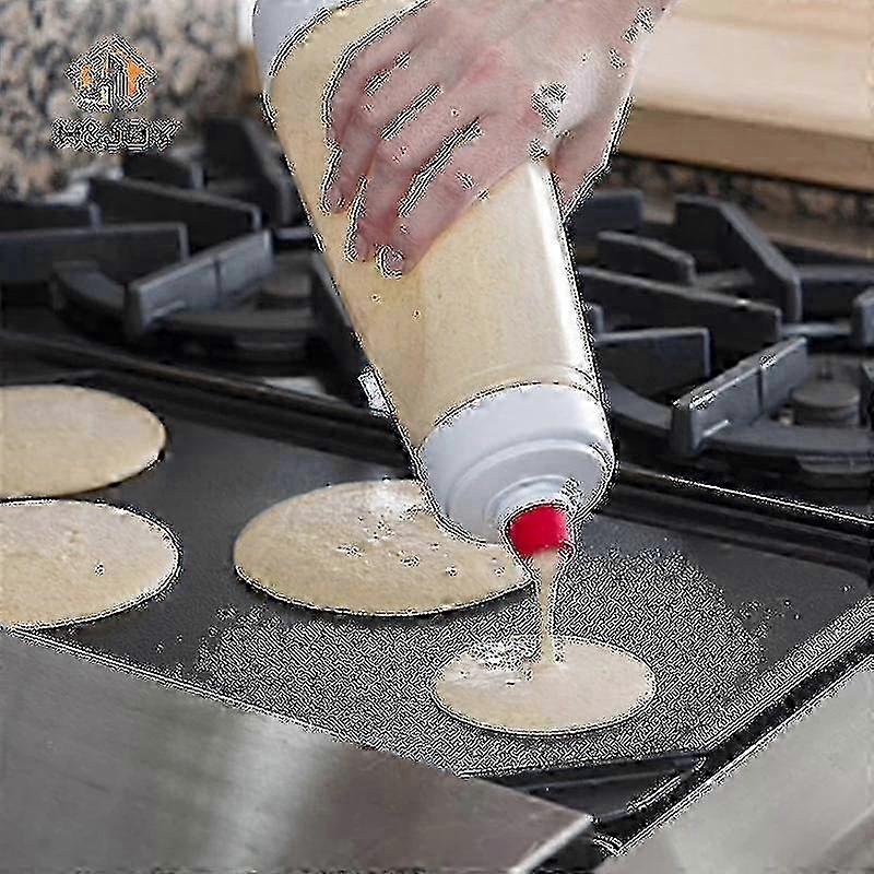 1065ml Pancake Batter Mixer Bottle - Distributeur avec Whisk Blenderball Wire pour gaufres et crêpes