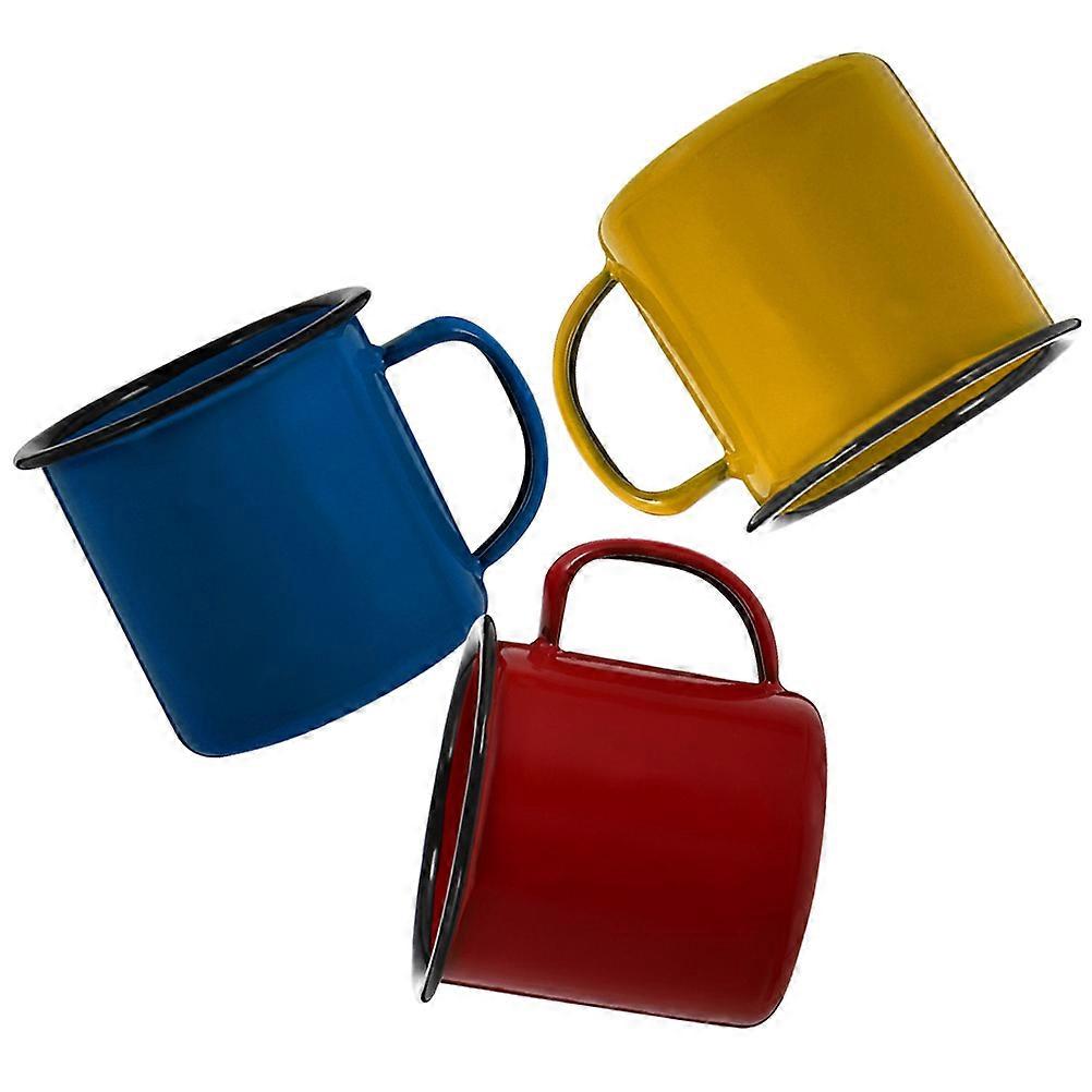 Bunte Emaillebecher, 3er-Packung