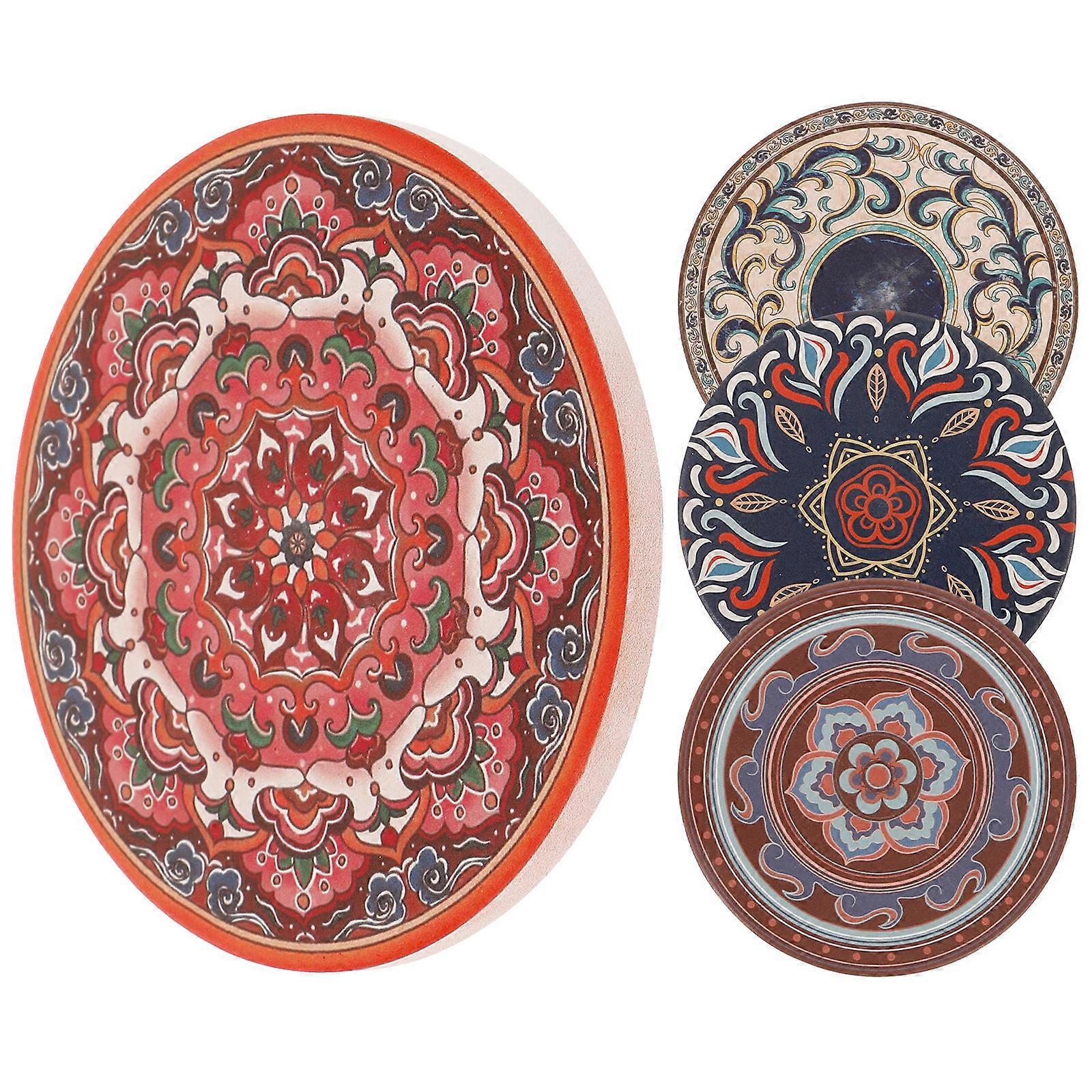 Ceramic Coaster Decorative Drink Coaster for Placing Cups 8Pcs