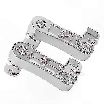 Universal Adjustable Motorcycle Footrest Extensions for Passenger Highway Pegs with Male Mount Clamps and Support