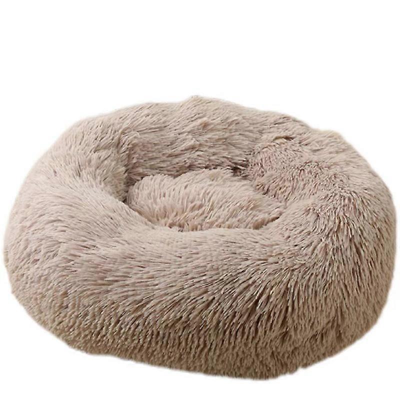 Washable Calming Donut Pet Bed Plush Round Bed