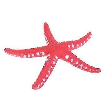 Red Artificial Star Plastic Ornament for Aquarium Decoration Kids Toy 1Pc