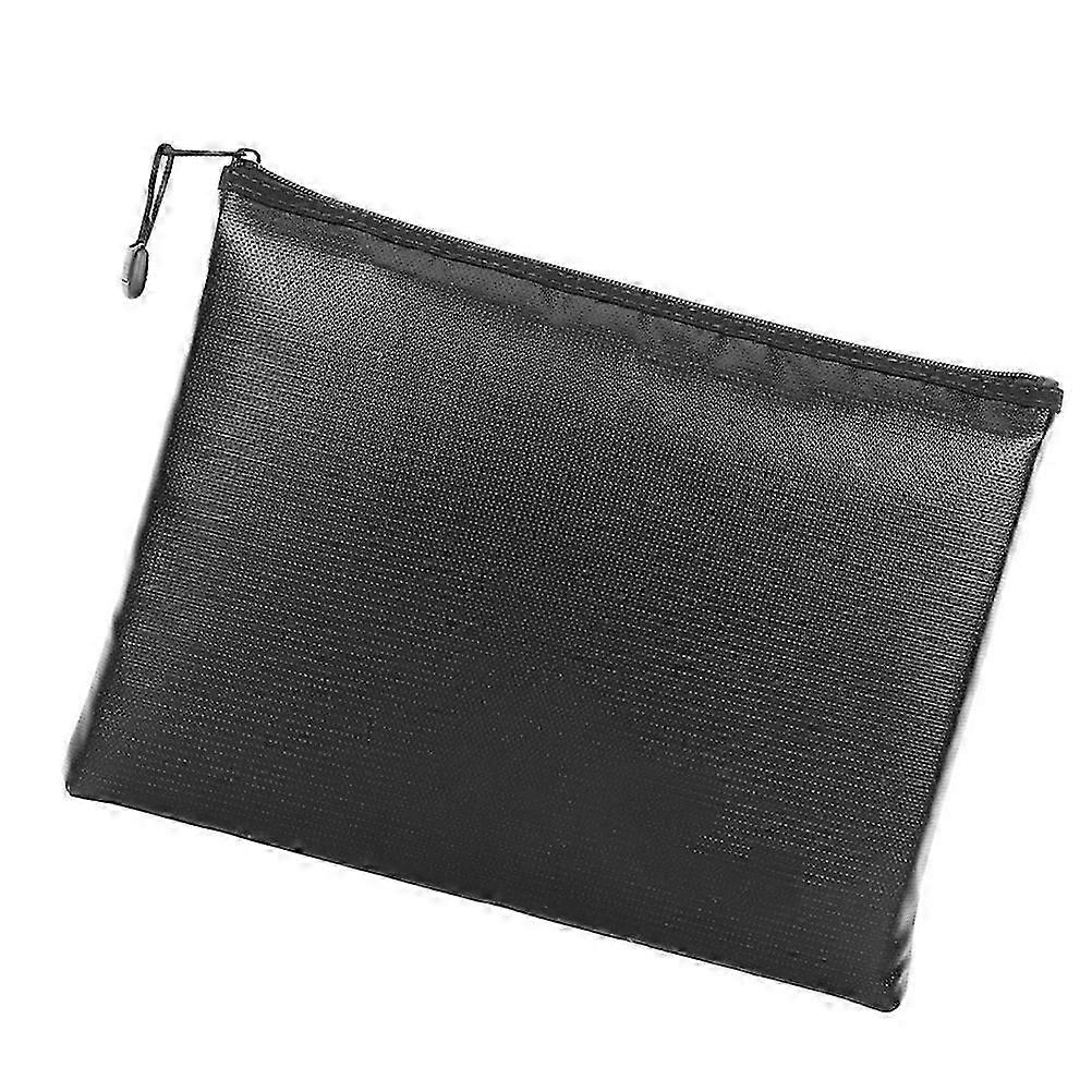 Fireproof Zipper Documents Bag for Storage Use 1Pcs Fireproof Bag Black