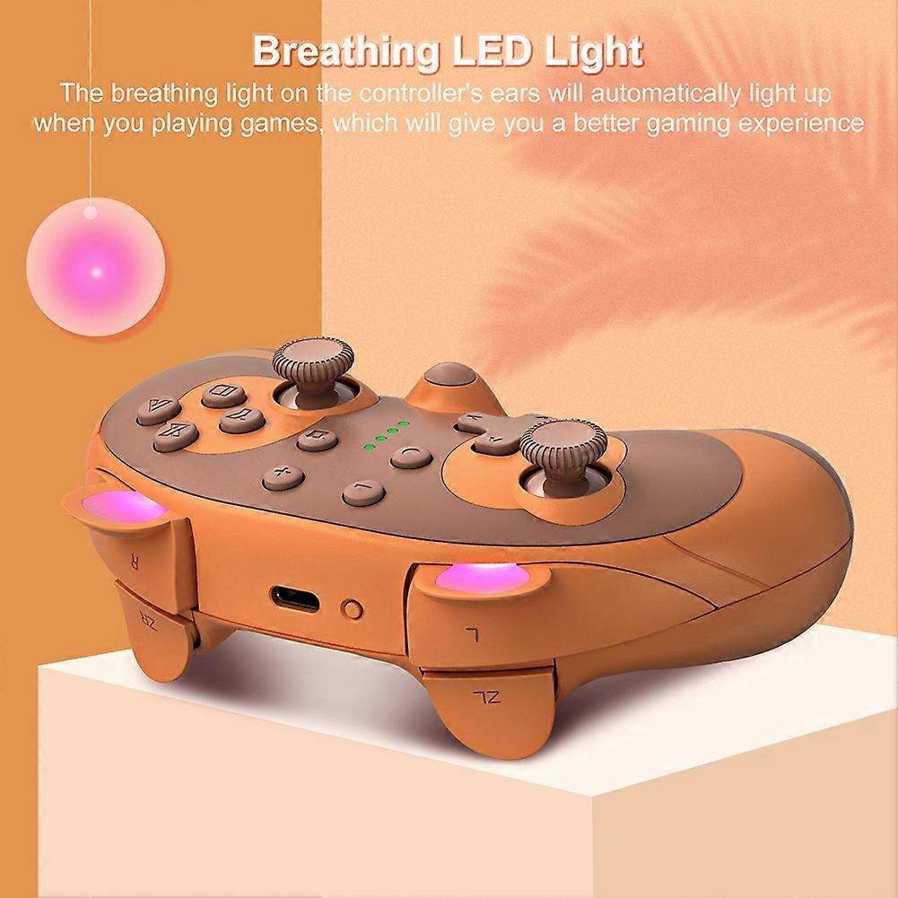 Dual-Operation Mode Gamepad with 6-Axis Gyro,Dual Vibration&Macro Programming,Large-Capacity Wireless Game Controller
