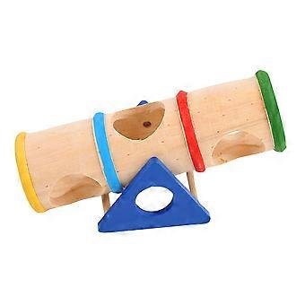 Hamstertunnel, Haustierröhrenspielzeug zum Klettern, bunte Holzartikel