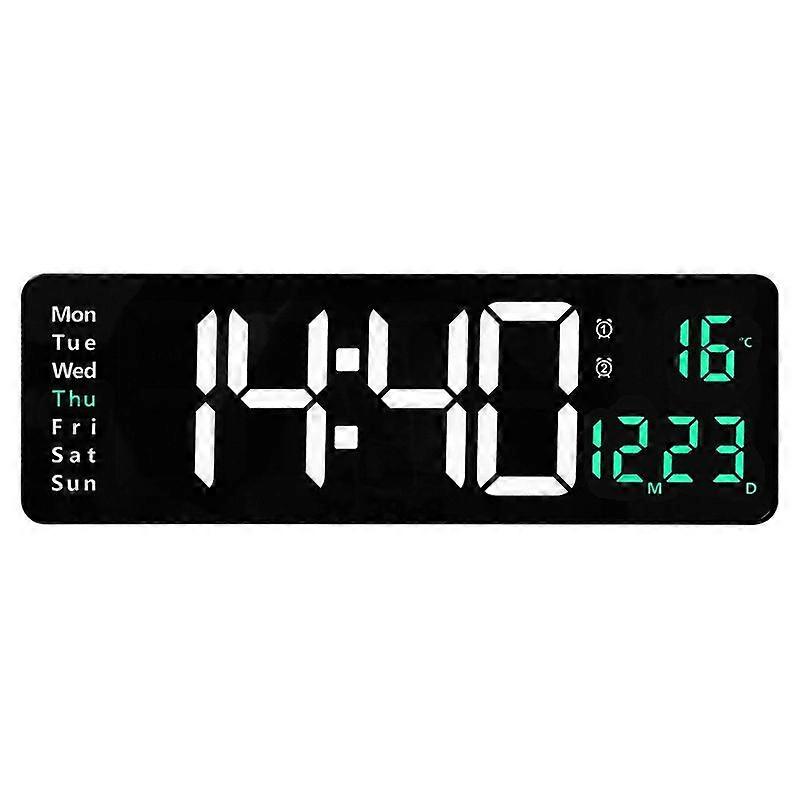 6626 LED Display Digital Clock, Color: Green Temperature