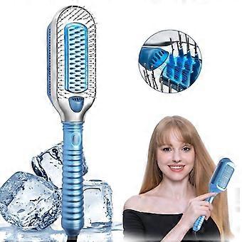 Ice Comb Hair Straightener Brush Electric Comb Straightener Hair Blower Brush Negative Ion Cold Air New Frozen Hair Styling Tool