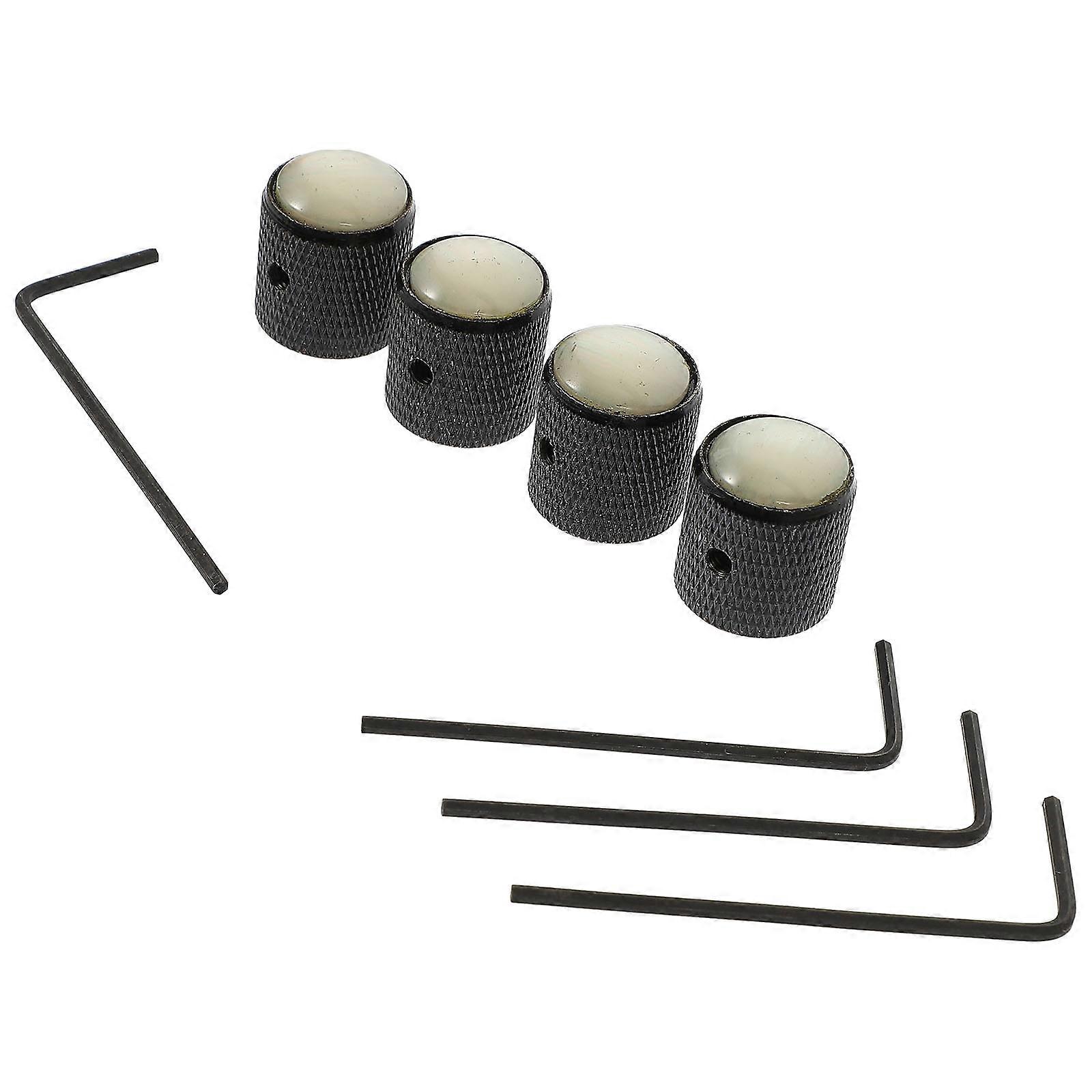 Electric Bass Rotary Knobs Metal Control Knobs with Wrenches 16Sets