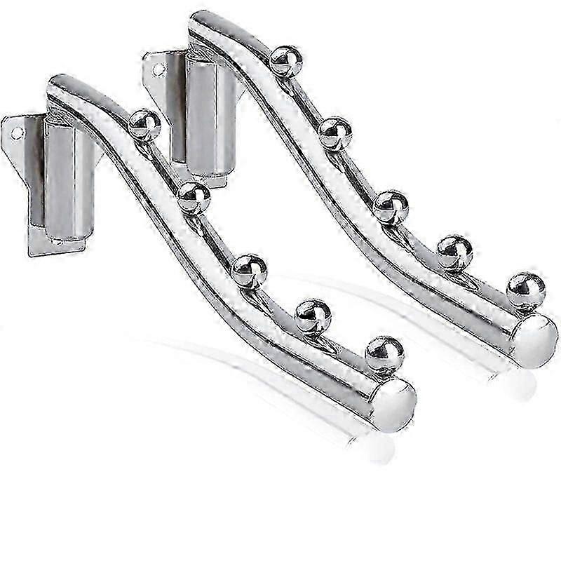 Wall-Mounted Folding Clothes Rack with Swing Arm for om