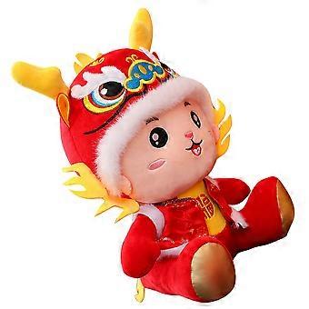 Cartoon Dragon Figure Decoration For Home And Party Atmosphere In Red Color 20Cm X 12Cm X 12Cm 1Pcs