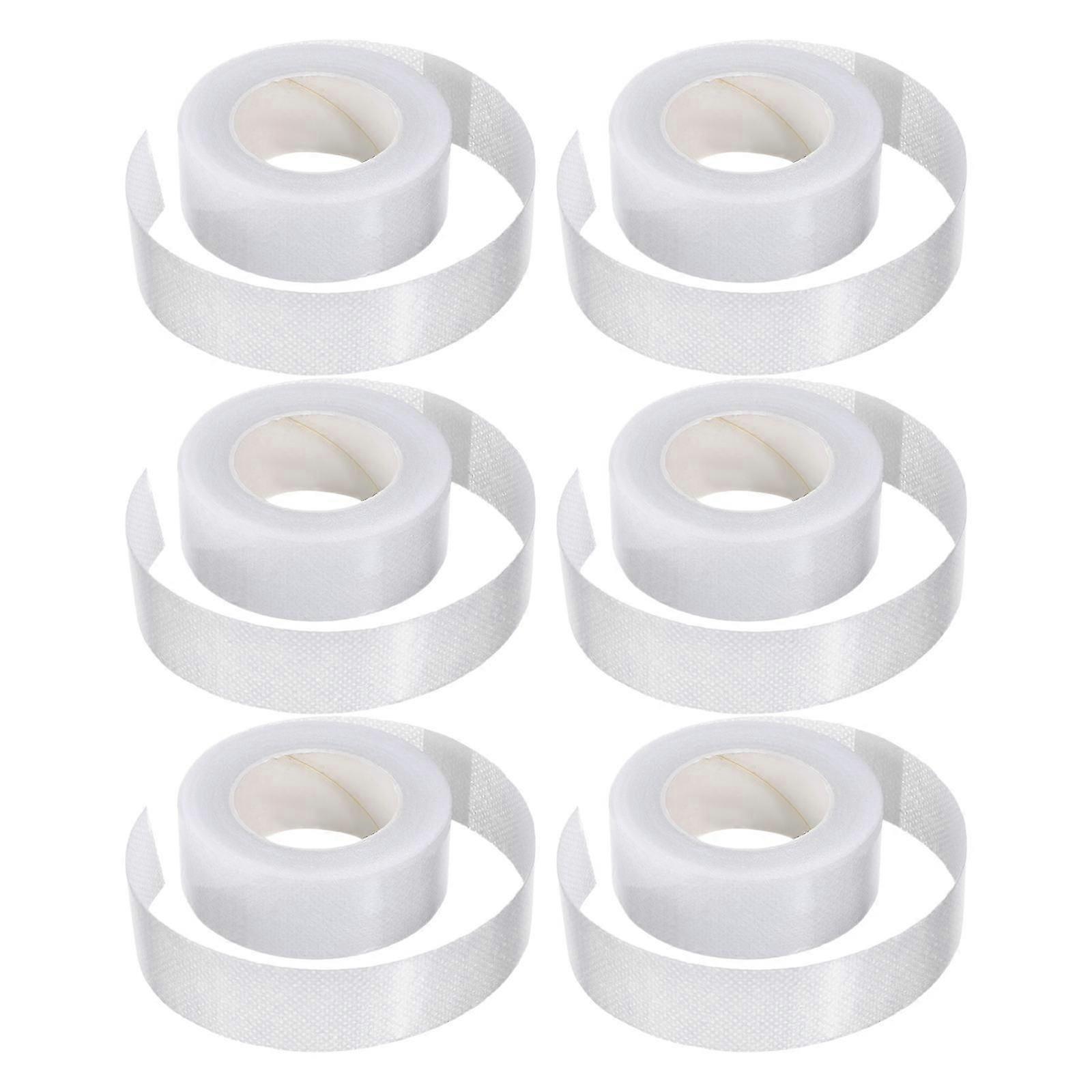Self Adhesive Collar Sweat Protector Tapes, 6 Rolls, White