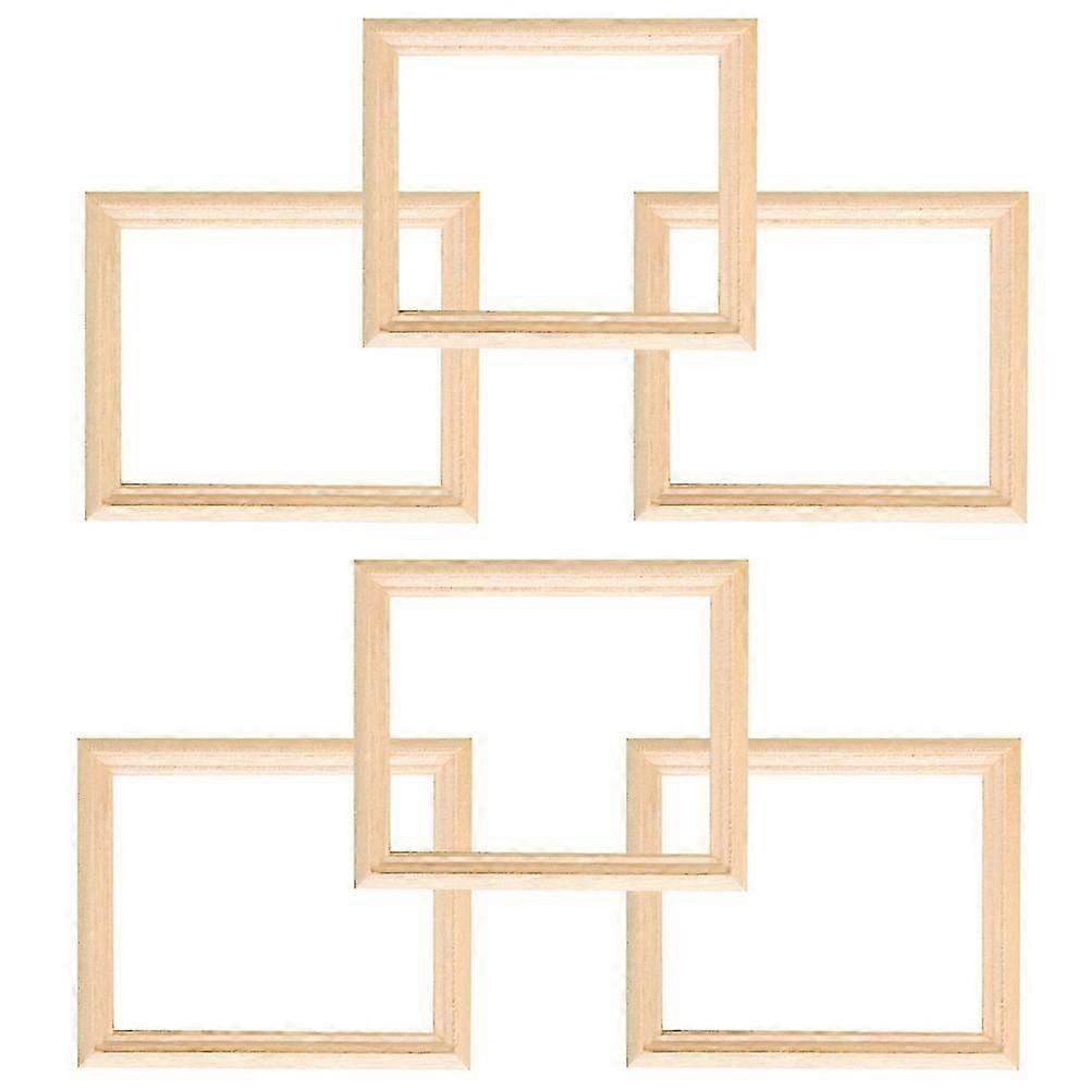 Mini Photo Frames Wooden Frames for Decoration 6Pcs Assorted Color