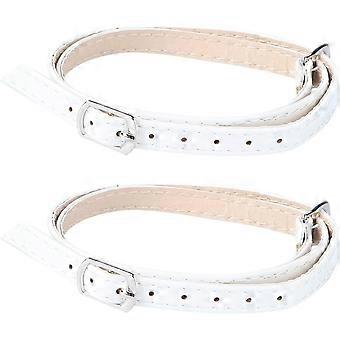 Anti-Slip Detachable Shoe Straps for Women High Heels Cross Style with Buckle Adjustable White Shoe Lace Accessories