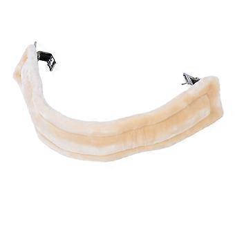 Horses Girths Professional Faux Wool Padded Prevents Friction English Saddle Girth with Stainless Steel Buckles for Daily Riding Training 120cm/47.2in