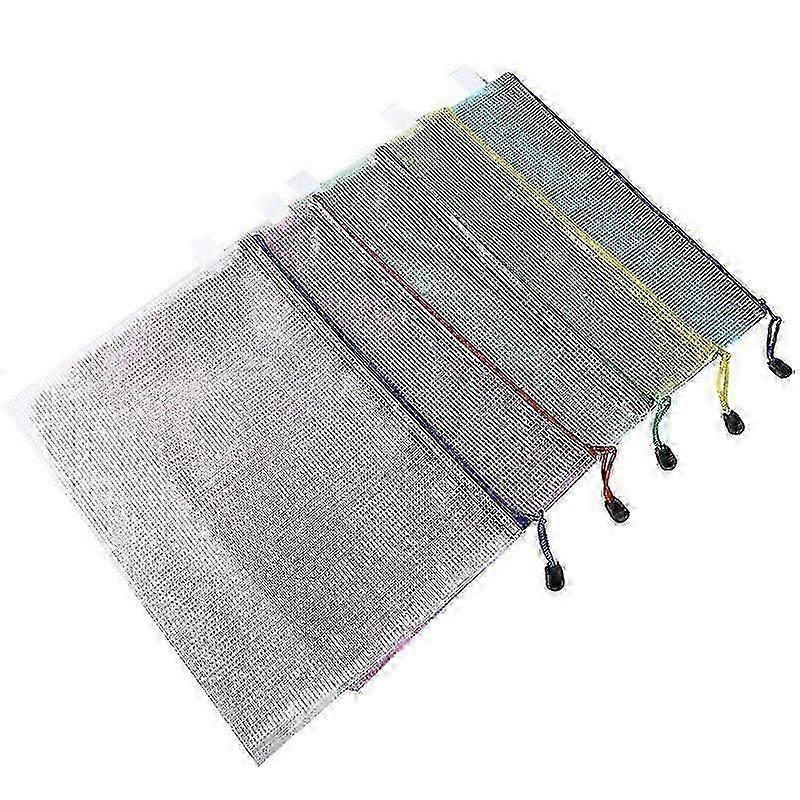 5pcs Plastic Pockets A4 Folder Document Ziplock Bags A4 Zip Bag