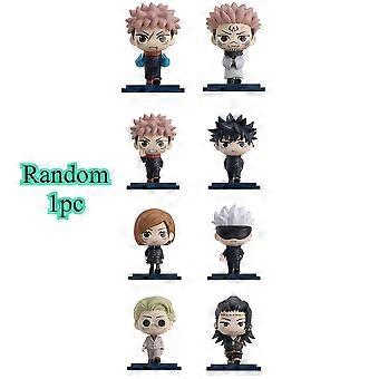 Chibi Figure Anime Striding Pose, Q Version Random 1pc Collectible Doll, PVC Desktop Car Ornament Birthday Gift