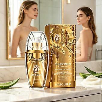 Sonnenschutzcreme mit LSF 60+ fürs Gesicht, Feuchtigkeitscreme mit starkem UV-Schutz und aufhellender Wirkung, Anti-Aging-Sonnenschutzlotion für alle Hauttypen, 50 ml