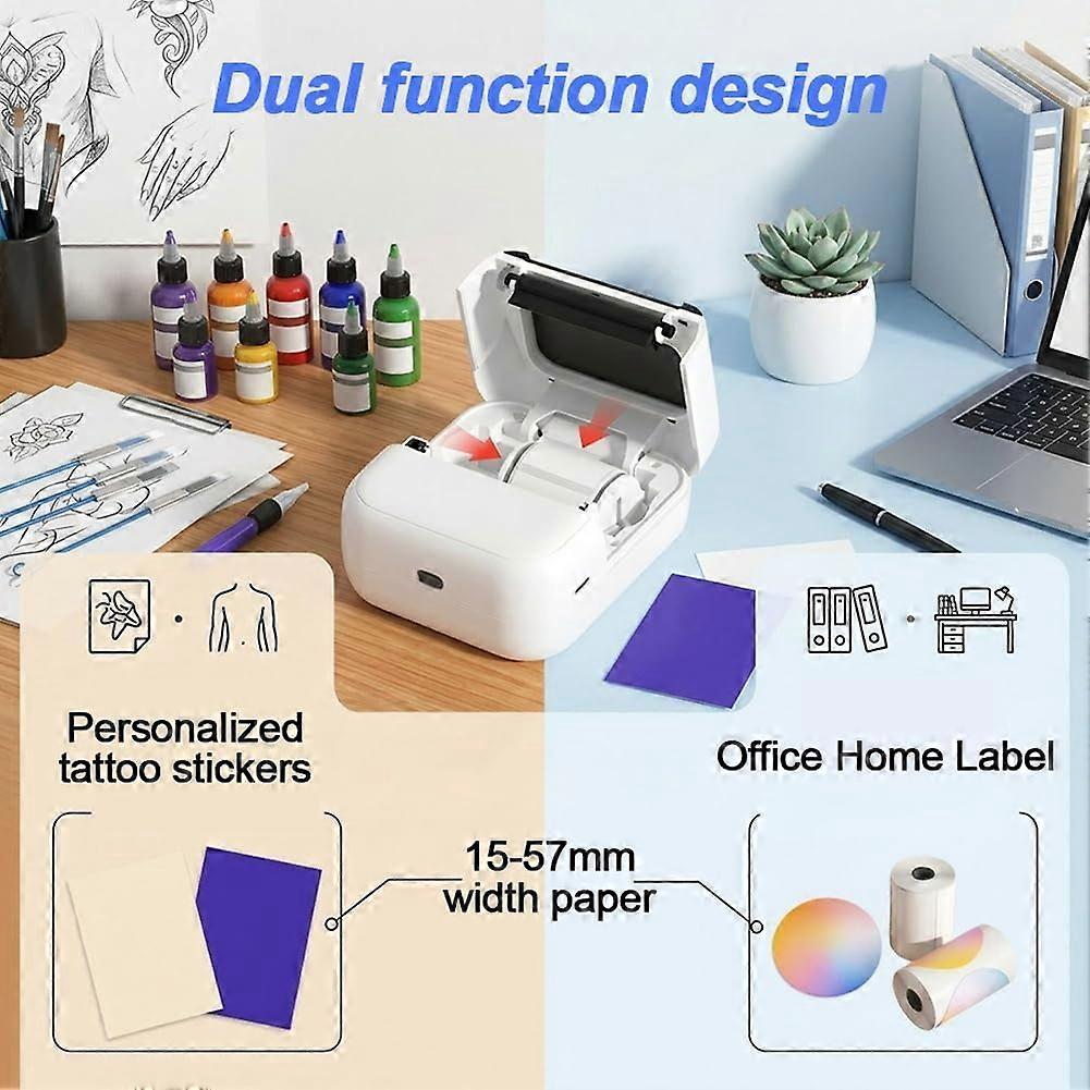 Mini Sticker Printer, Portable Thermal Label Printer for Small Pattern Sticker Note Printing