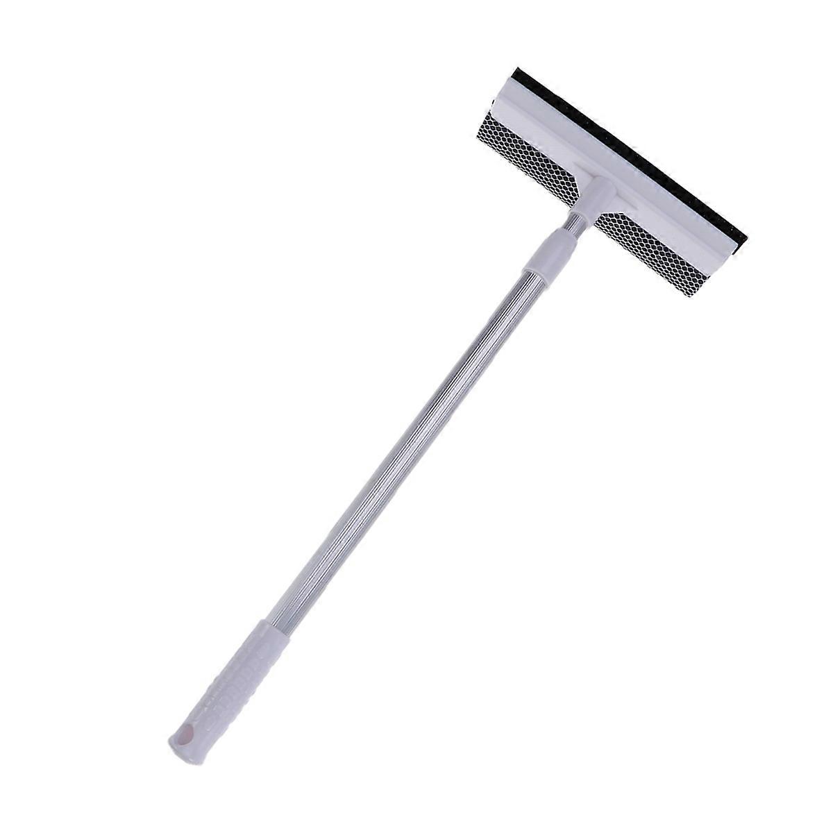 Telescopic Window Cleaner Extendable Window Scrubber Window Cleaning Squeegee(Coffee)