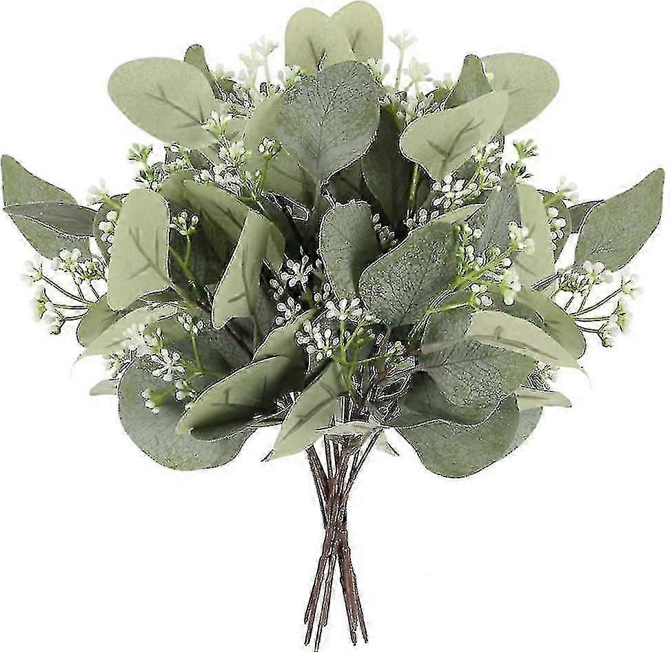 10pcs Artificial Eucalyptus Branches Uv Resistant