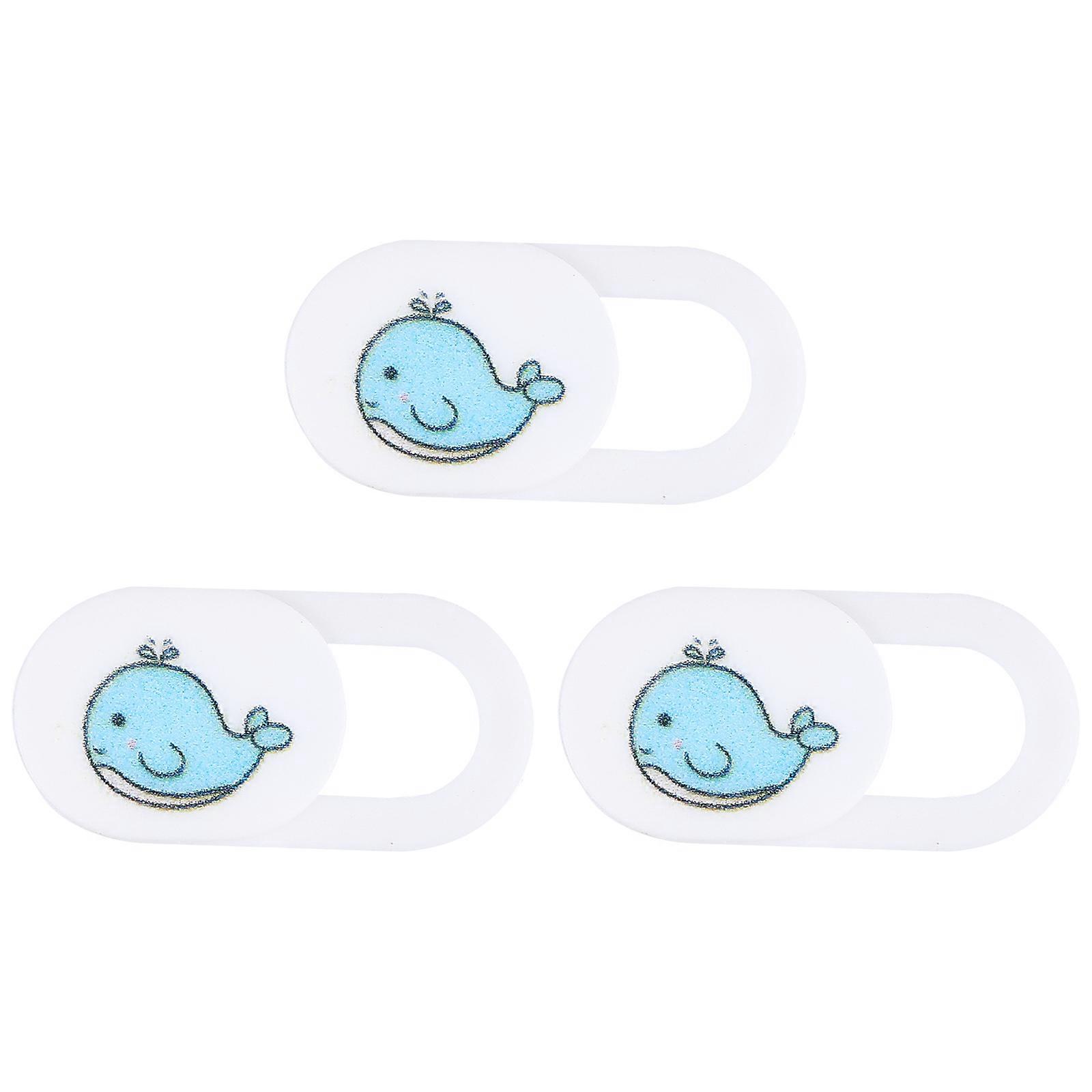 3 PCS Web Camera Cover for Laptop Tablet Whale Pattern Webcam Slide Cover