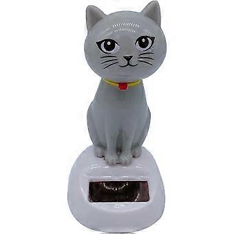 Cute Solar Powered Dancing Cat Figurine for Car Dashboard Office Desk Home Decor Battery Swing