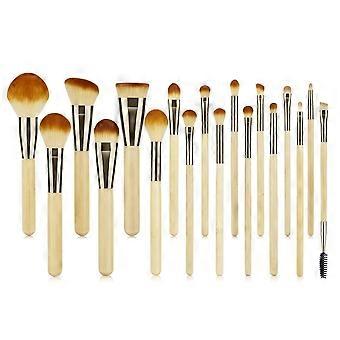 18pcs Makeup Brush Set Soft Synthetic Fiber Bamboo Handle Powder Blush Eyeshadow Kit