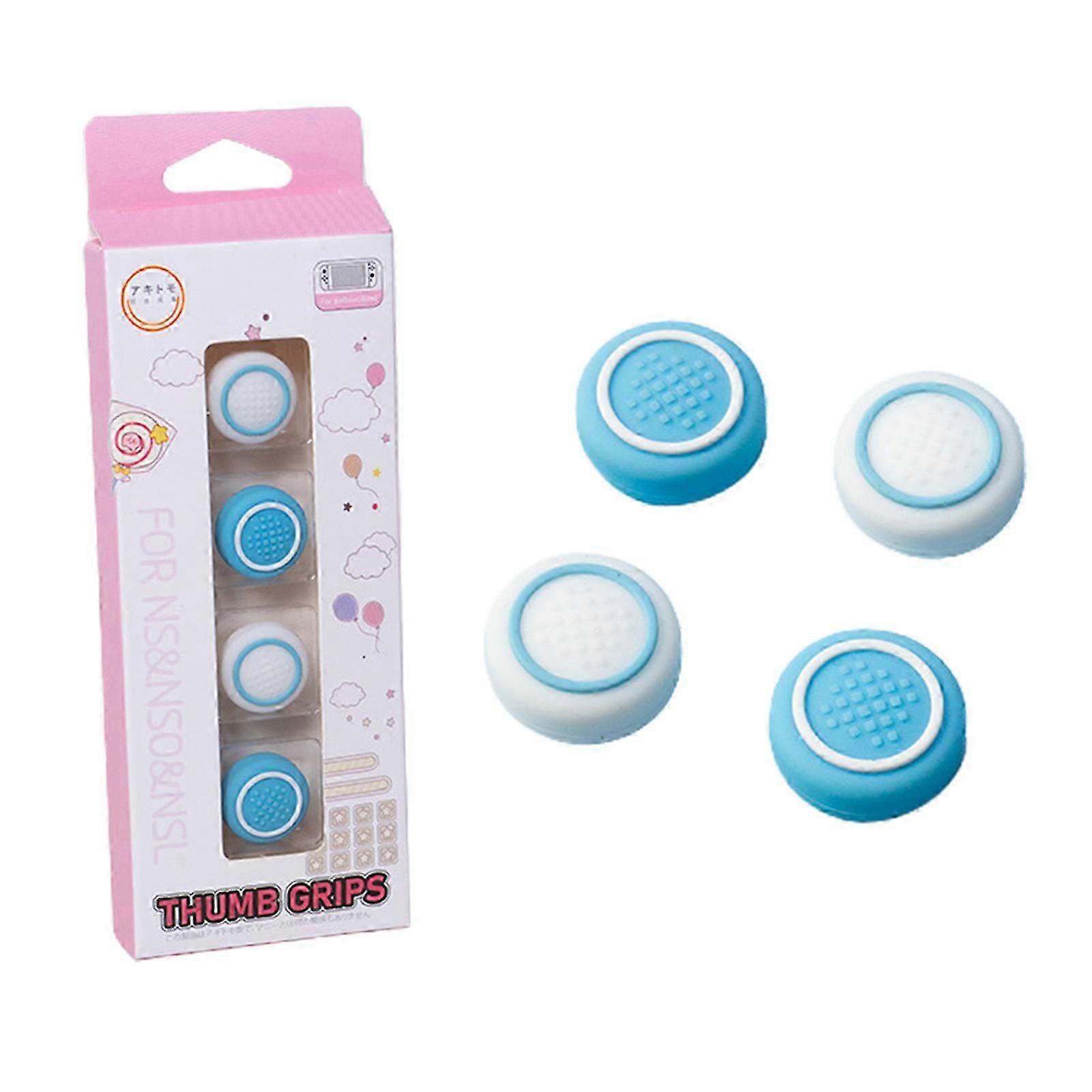 Controller Silicone Case Set Rubber Cap Gaming Part Personalize YourController with Replacement Caps Simple Installation blue and white
