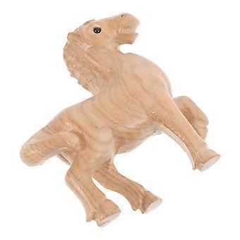 Horse Statue Decor: Wood Animal Sculpture 2026 Hand Carved Mascot Figurine Collectible Chinese Zodiac Ornament For Bookshelf New Year Home Table Cente