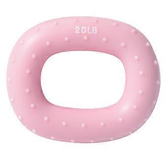 1PC Hand Grip Squeeze Ring Finger Strengthener Ring Practical Hand Gripper Durable Wrist Force Trainer for Home Gym (20 Pounds, Pink)