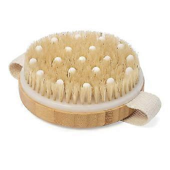 Dry Body Brush Beautifies Skin - Exfoliating brush made of solid wood and boar bristles softens skin