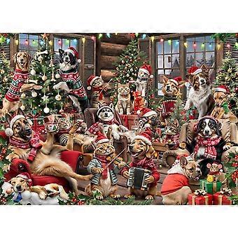 Tails of Christmas Jigsaw Puzzle Dog Cat Themed Puzzles CYQL-1260