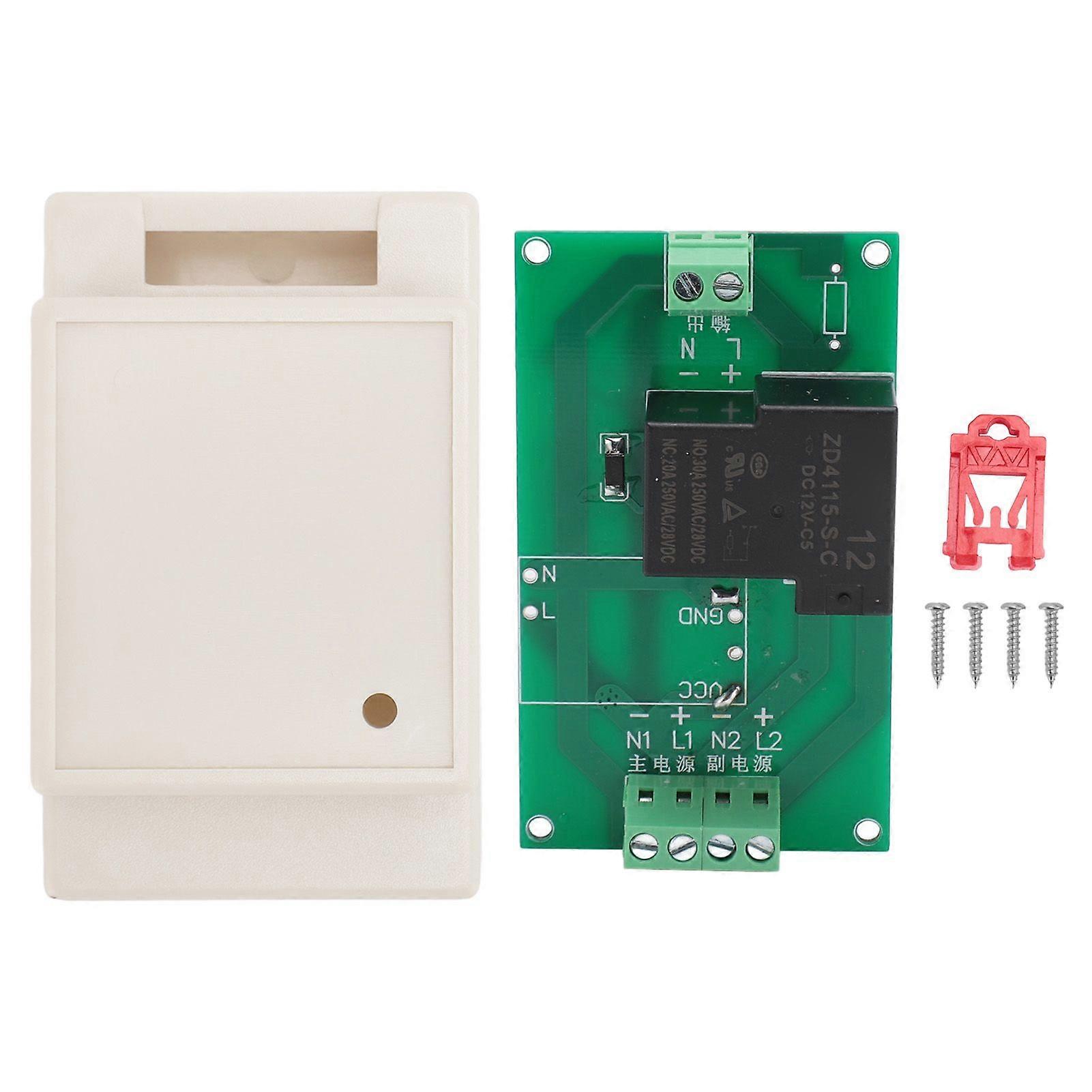 Power Automatic Switch Module Dual Power Supply Conversion Emergency Power Controller Module 12V with Matching Housing