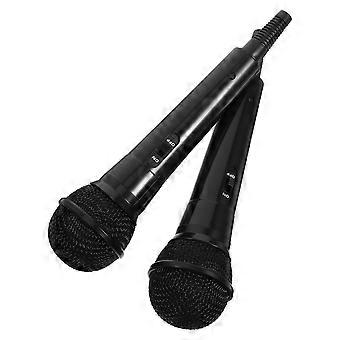 Children Simulation Play Microphone for Role Play 2Pcs Black Plastic