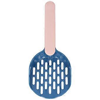 Pet Cat Litter Scoop For Wide Application Pets, ABS Plastic With Scientific Design Aperture For Efficient Filtering And Easy Cleaning, Blue Pink