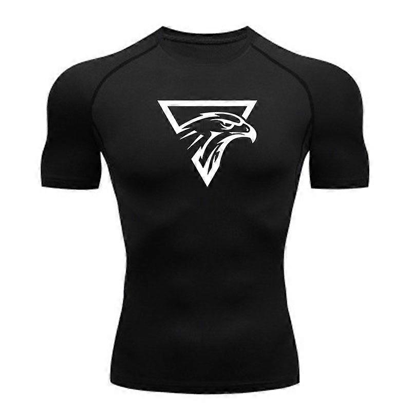 Men's Quick Dry Compression Workout T-shirt, Stylish Eagle G