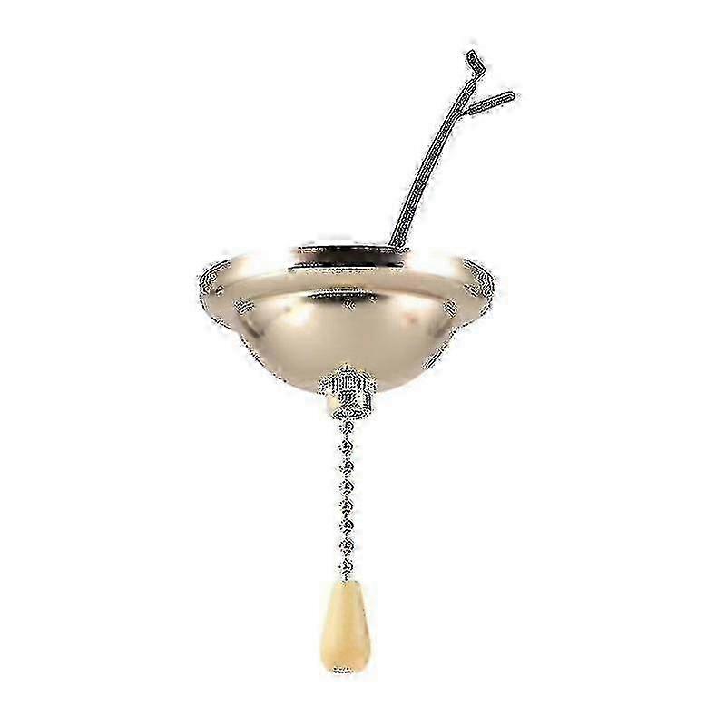 Wire Pulling Switch compatible with Lamp Ceiling Light Indoor Light Ceiling Fan Pull Chain Set(wood-copper Style)