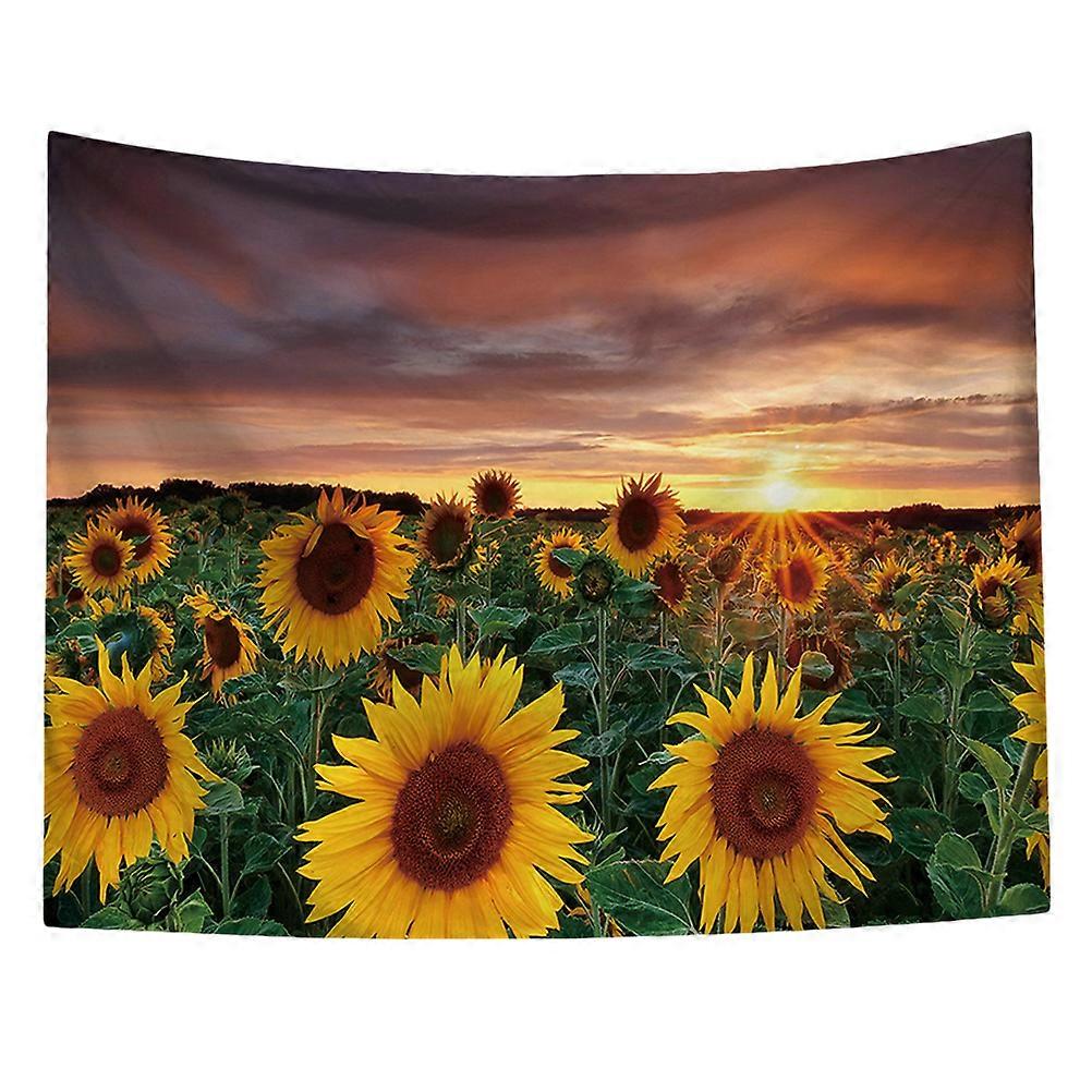Sunflower Pattern Square Towel for Decoration 2Pcs Collection