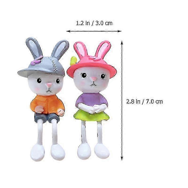 4pcs PVC Micro Landscape Rabbit Decor
