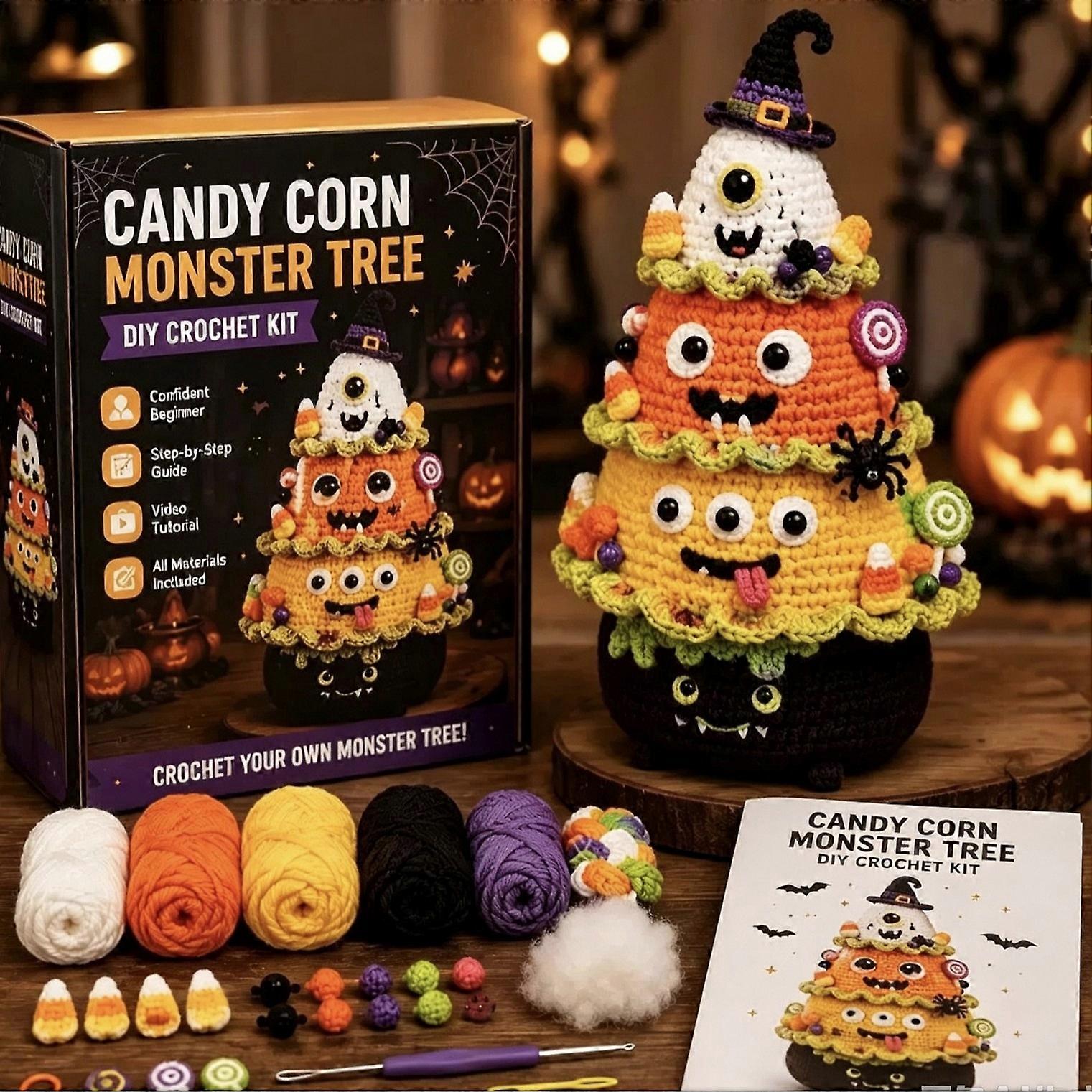 Make Your Own Halloween Tree Decor with DIY Crochet Kit