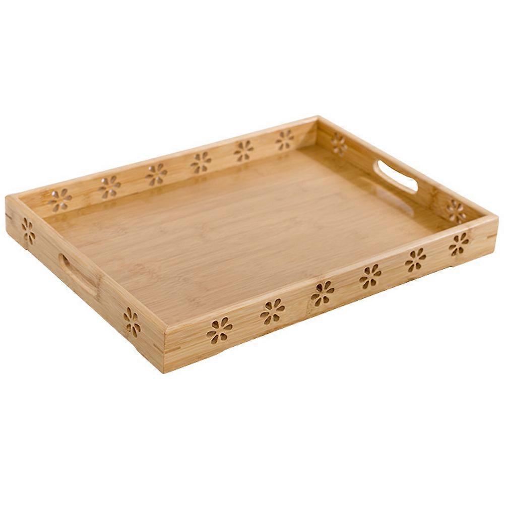 Rectangular Tea Tray Bamboo Serving Tray for Storage