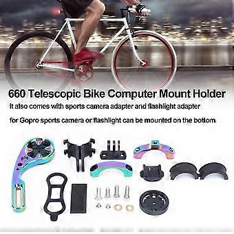 GUB 660 Telescopic Aluminum Alloy Riding Bike Computer Mount Holder for Garmin for Bryton