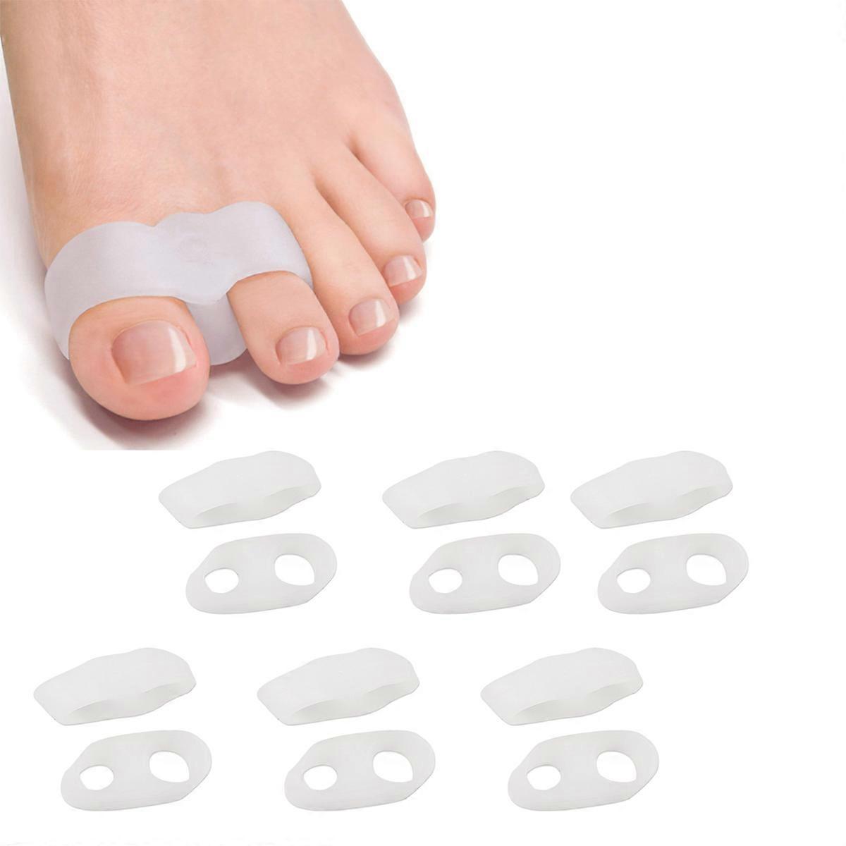 Washable Silicone Toe Separators Bunion Relief Overlapping Toe Support