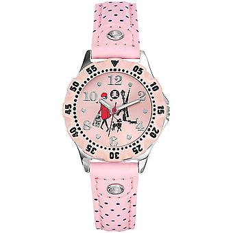 Lulucastagnette parisienne Quartz Analog Child Watch with Cowskin Bracelet 38756