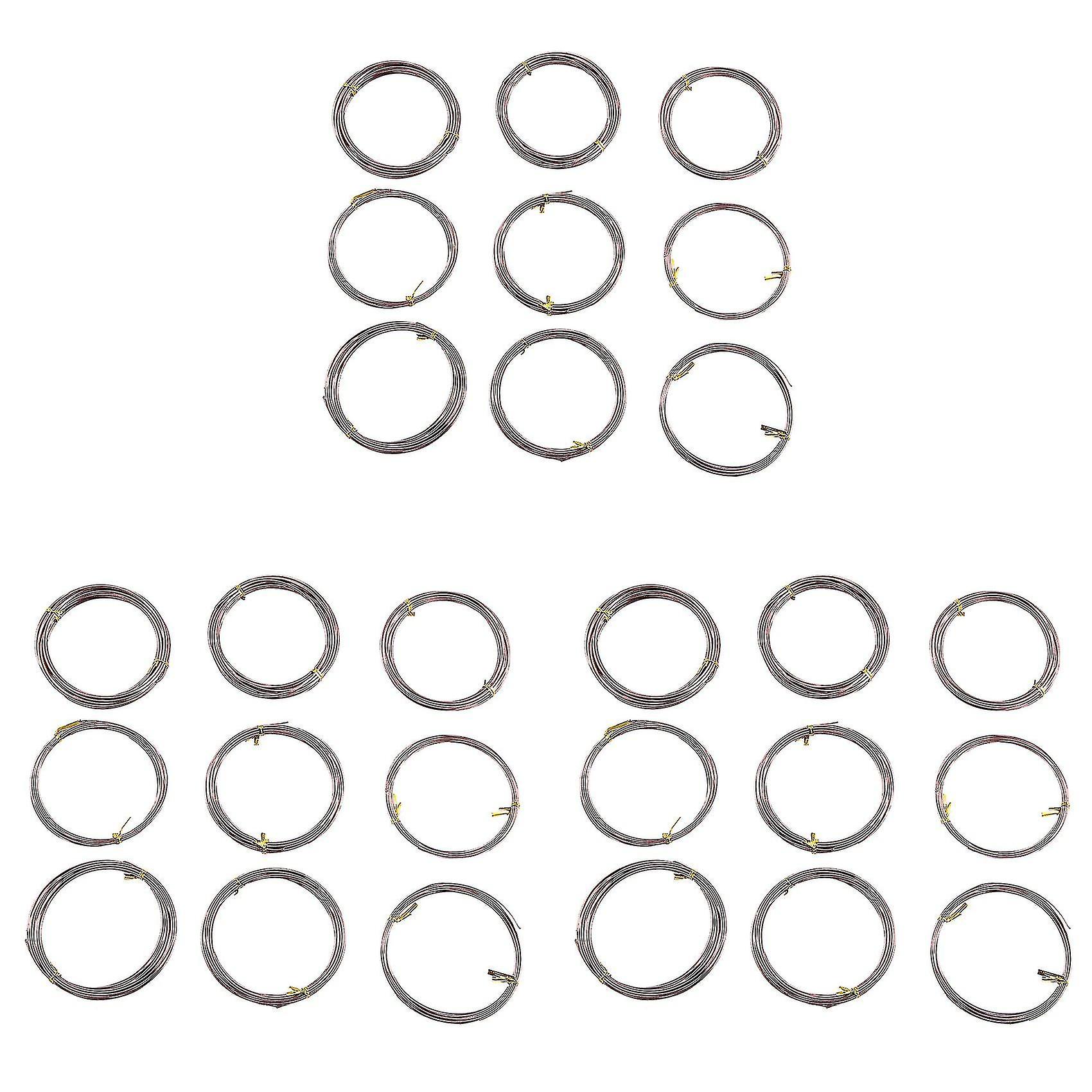 9 Rolls Aluminum Training Wire (1.0 Mm,1.5 Mm,2.0 Mm),(brown)