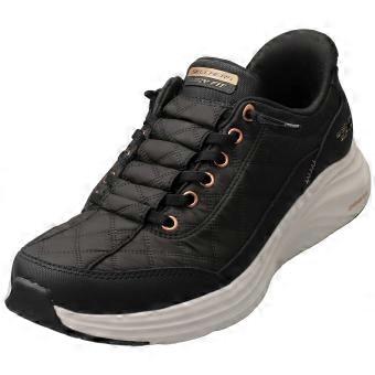 Skechers Slip-ins Contour Foam Womens Fashion Trainers in Black Rose Gold